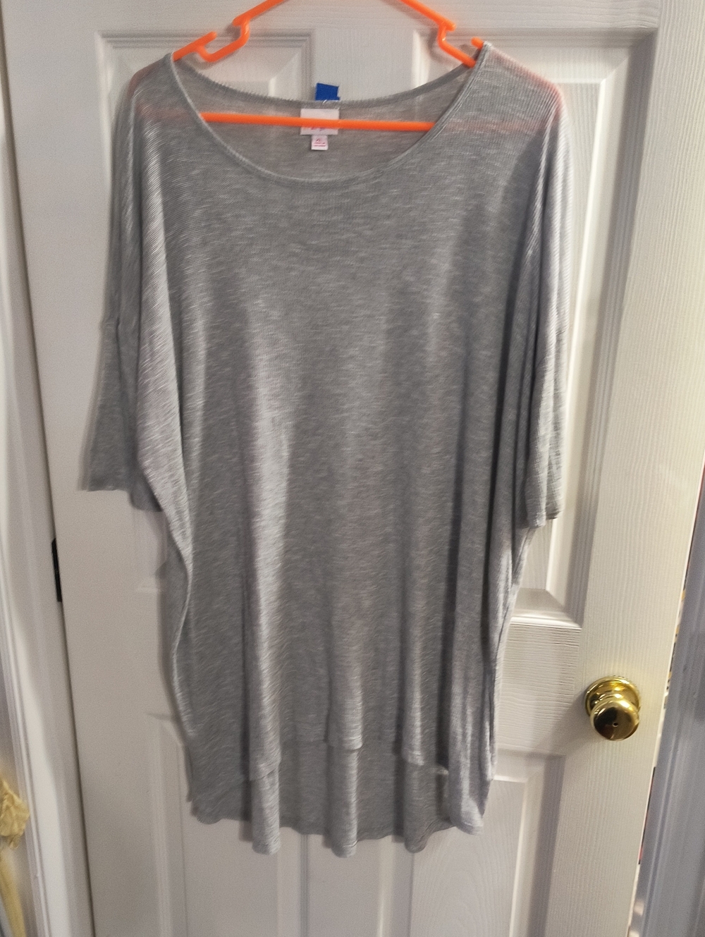 LuLaRoe Women's Gray Oversized High Low Tunic Top, Like New